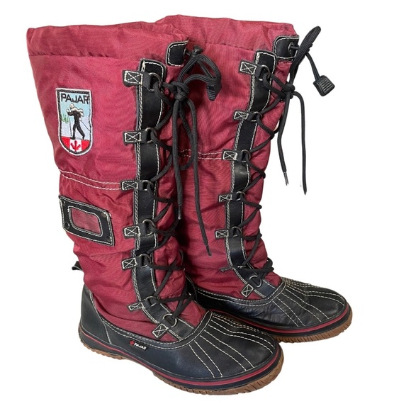 Pajar Red and Black Winter Boots - Picture 1 of 13